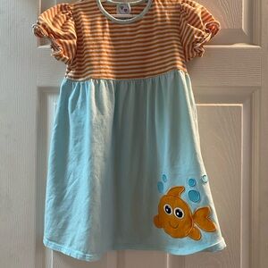 Adorable Orange and Blue Kids Dress